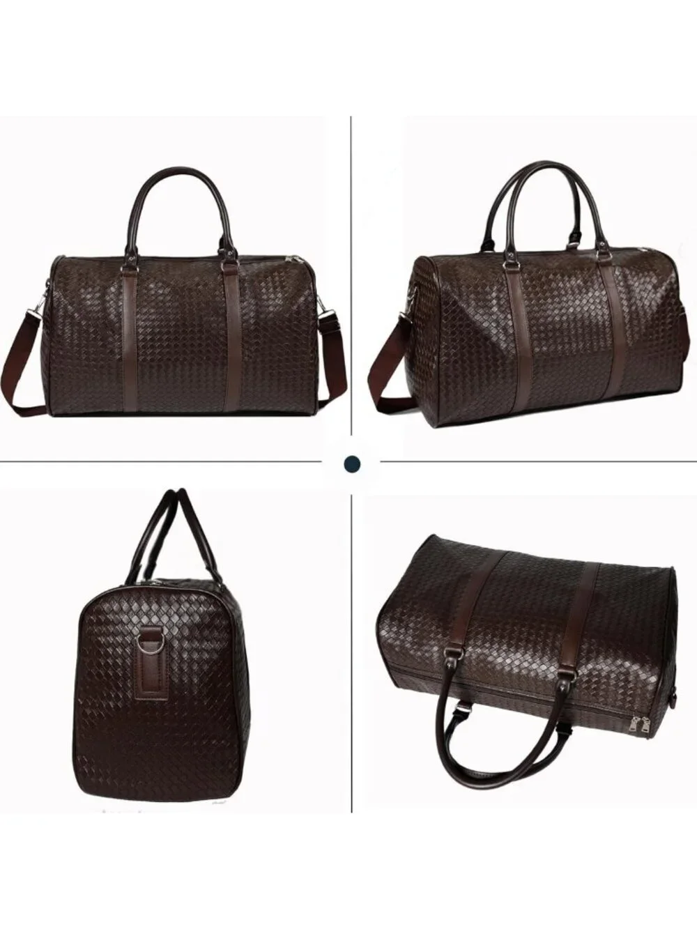 27L Waterproof Travel Duffle Bag with Shoe Compartment & Foldable Toiletry Bag